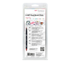 TOMBOW ABT Dual Brush Pen Candy Colours 6 Stck, ABT-6P-4