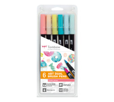 TOMBOW ABT Dual Brush Pen Candy Colours 6 Stck, ABT-6P-4