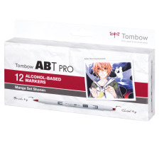 TOMBOW Dual Brush Pen ABT PRO Manga Set Shonen 12 Stck, ABTP-12P5