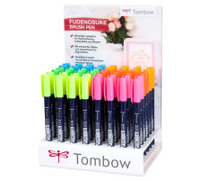 TOMBOW Kalligraphie-Set WS-BH Fudenosuke, neon 48 Stck, WSBH48P2A