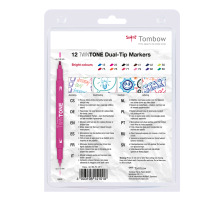 TOMBOW Fasermaler TwinTone Marker Helle F., WS-PK12P1