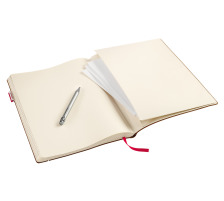 TRANSOTYPE senseBook RED RUBBER A4 kariert, L, 135 Seiten beige, 75020402