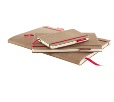 TRANSOTYPE senseBook RED RUBBER A5 blanko, M, 135 Seiten beige, 75020500