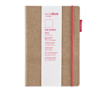 TRANSOTYPE senseBook RED RUBBER A5 blanko, M, 135 Seiten beige, 75020500