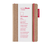 TRANSOTYPE senseBook RED RUBBER A6 blanko, S, 135 Seiten beige, 75020600