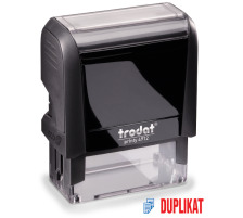 TRODAT Stempel Duplikat blau/rot 47x18mm, 4912OFFIC