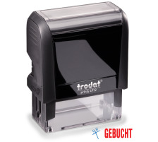 TRODAT Stempel Gebucht blau/rot 47x18mm, 4912OFFIC