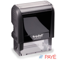 TRODAT Stempel Pay blau/rot 47x18mm, 4912OFFIC