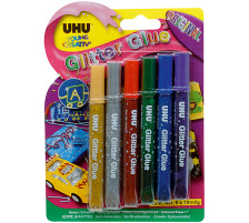 UHU Glitter Glue Original original colours 6 Stck, 39040