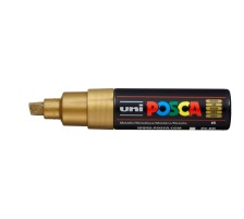 UNI-BALL Posca Marker 8mm MET gold, Keilspitze, PC8K