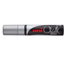 UNI-BALL Chalk Marker 15mm silber, Keilspitze, PWE-17K