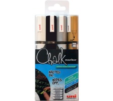 UNI-BALL Chalk Marker 1.8-2.5mm 4 Farben 4 Stck, PWE5M.4C