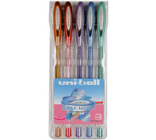 UNI-BALL Signo Noble Metal 0.8mm 5 couleurs tui, UM-120NM.