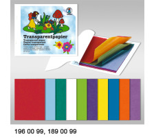 URSUS Papier transparent 1424cm 42g, 10 couleurs ass., 1960099