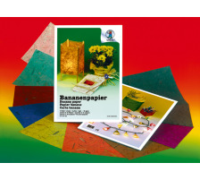 URSUS Papier banane 21x31cm 35g, 10 coul. ass. 10 feuilles, 8650099