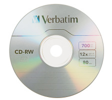 VERBATIM CD-RW Spindle 80MIN/700MB 8-12x 10 Pcs, 43480