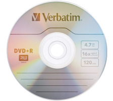 VERBATIM DVD+R Spindle 4.7GB 1-16x print wide 50 Pcs, 43512