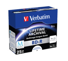 VERBATIM BD-R Jewel 25GB M-Disc IJ print. 5 Pcs, 43823