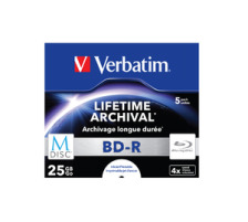 VERBATIM BD-R Jewel 25GB M-Disc IJ print. 5 Pcs, 43823