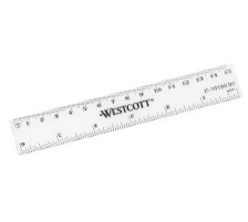 WESTCOTT Kunststofflineal 15cm cm/inch Skala, E-1018000