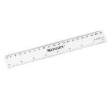 WESTCOTT Kunststofflineal 20cm cm/inch Skala, E-1018100