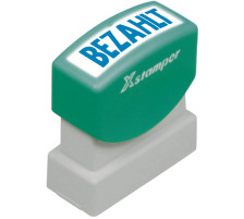 XSTAMPER Stempel Bezahlt blau, GE 10-B