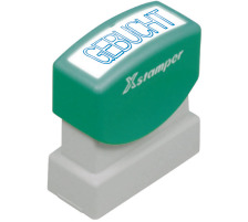 XSTAMPER Stempel Gebucht blau, GE 11