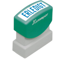 XSTAMPER Stempel Erledigt blau, GE 18-B