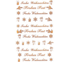 Z-DESIGN Folie transp./gold 76x120mm Frohe Weihnachten 2 Stck, 52391