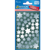 Z-DESIGN Sticker Sterne Weihnachten silber 2 Stck, 52812