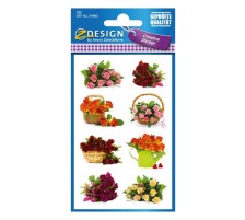 Z-DESIGN Sticker Blumenkrbe 2 Blatt, 76x120mm, 54485