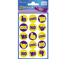 Z-DESIGN Sticker CRE Neon Text 8.4x16cm gelb/blau 2 Bogen, 55596Z