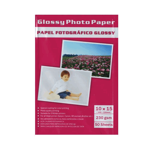 Fotopapier glossy 10x15cm, 230 g/m2, 50 Blatt, nur 1x pro Bestellung