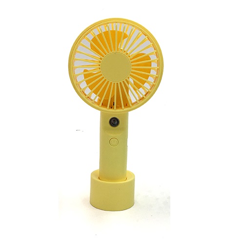 Ventilateur jaune avec batterie et fonction spray