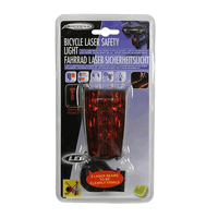 Velo Laser-Sicherheitslicht hinten, 5 LED + 2 Laserstrahlen, inkl. Halterung, exkl. Batterien