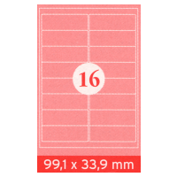 Selbstklebe-Etiketten, A4, 99.1 x 33.9 mm, 1600 Stk.