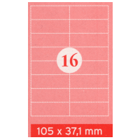 Selbstklebe-Etiketten, A4, 105 x 37.1 mm, 1600 Stk.