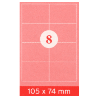 Selbstklebe-Etiketten, A4, 105 x 74 mm, 800 Stk.