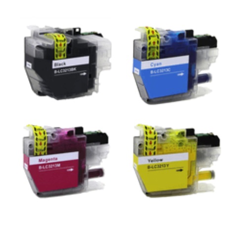 Brother LC-3213 kompatibles Set mit 4 Patronen, je 1x black, cyan, magenta, yellow