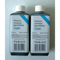 Encre de remplissage premium cyan, 500 ml.