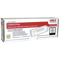 Original Oki Toner Cartridge schwarz, 6000 Seiten