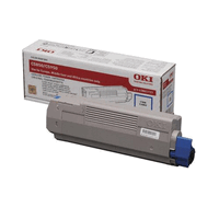 Original Oki Toner Cartridge cyan, 6000 Seiten