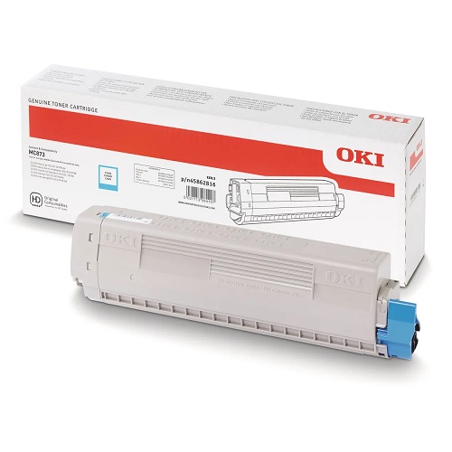 Oki 45862816 cartouche toner originale cyan, 10000 pages