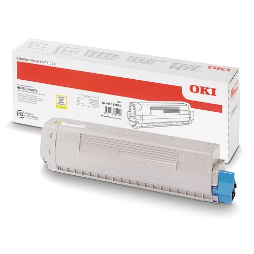 Oki 45862837 cartouche toner originale jaune, 7300 pages