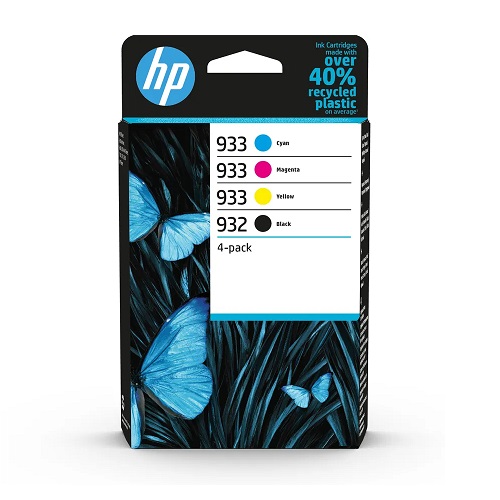 HP 6ZC71AE original Multipack Nr. 932/933 bk/c/m/y, 400/330 Seiten