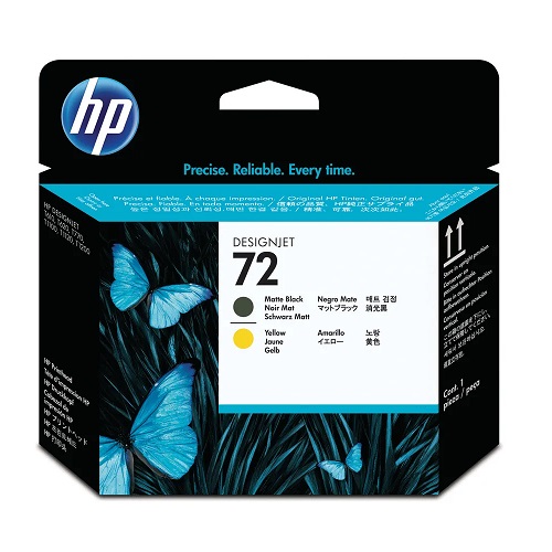 HP C9384A tte d`impression originale no 72 matte noire/jaune