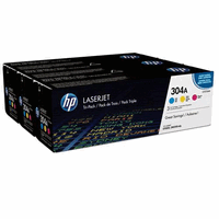 Toner Rainbow-Kit original HP 304A, CMY, 3x 2800 pages