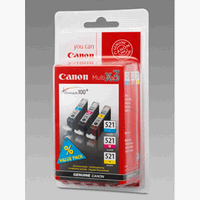 Original Canon Bundle CLI-521PA 3 Tintenpatrone CMY