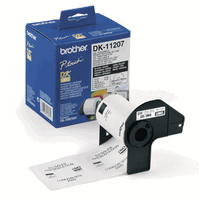 Original Brother PTouch DK-11207 CD/DVD Etiketten Film 17x54mm, 400 Stk./Rolle