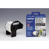 Original Brother PTouch DK-22113 Endlos-Etiketten 62mmx15.24m, Film klar Rolle